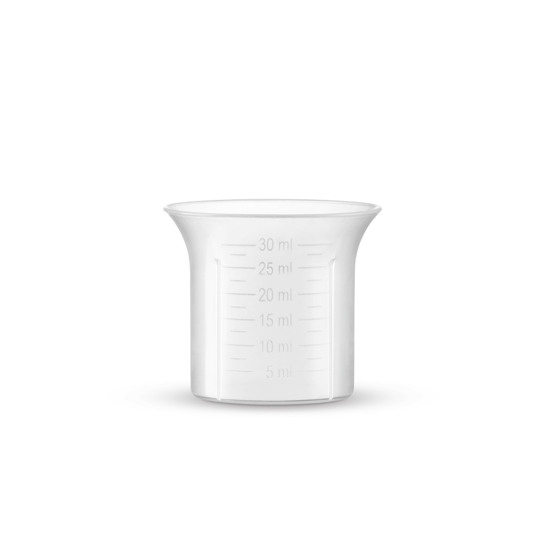 Messbecher bis 30 ml zur bequemen Dosierung